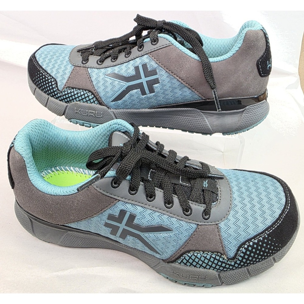 Kuru Quantum (Sz 8.5) Orthopedic Shoes Women Blue Gray Sneakers NO INSOLES